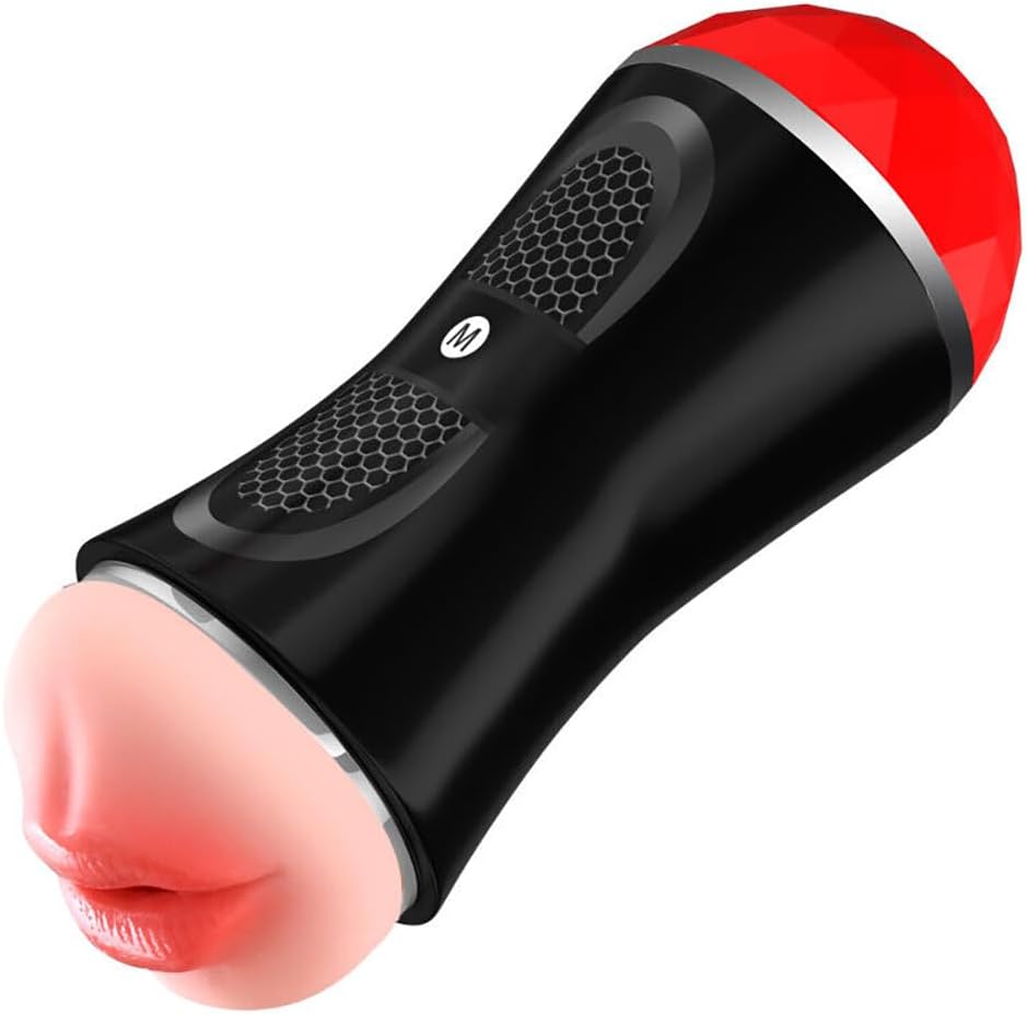 2 in 1 Male Masturbator Cup Dual Open Ended Mouth and Pussy Realistic Male Sex Toy 3D Soft Realistic Blowjob Textured Vagina Oral for Penis Stimulation