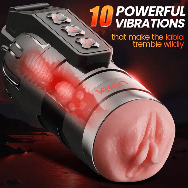 BlissRoom - 10 Vibrating Male Masturbator Stroker With Voice Mode, APP Control