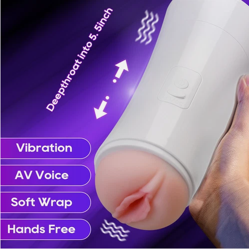 Automatic Male Masturbator Cup Dual Channel Hand Free Sucking Masturbation Cup Sex Machine Oral Vaginal Adult Toys for Men