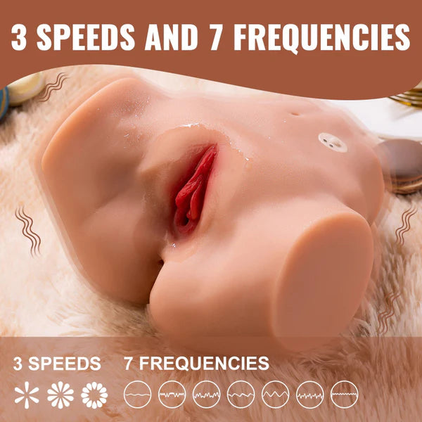 BlissRoom Tracy - 6.38lbs Vibrating Ass Realistic Butt Coffee Color