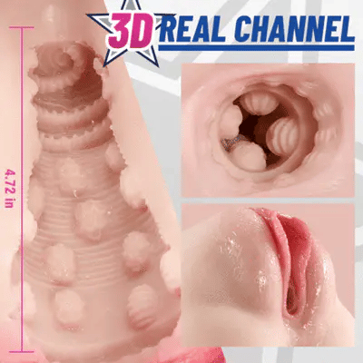 BlissRoom 10 Vibrations 3D Realistic Textured Pocket Pussy and Tight Anus Sex Stroker