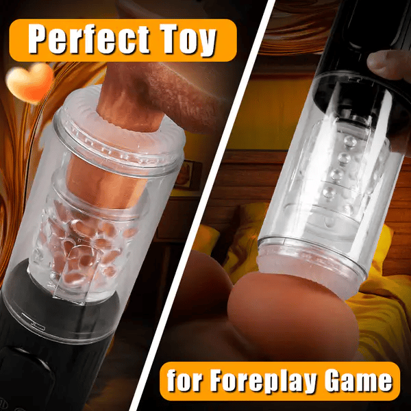 BlissRoom - 4 Suction 5 Thrusting Rotating 3 in 1 Oral Sex Stroker