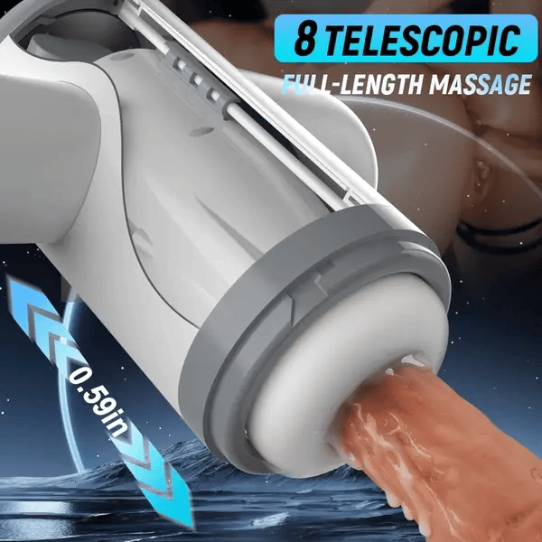 BlissRoom - Automatic Lubrication 8 Thrusting & Sucking Handheld Male Stroker