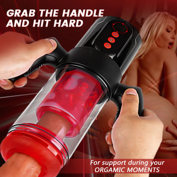 BlissRoom - Terminator 9 Telescopic Rotating Sucking with Handle Male Stroker