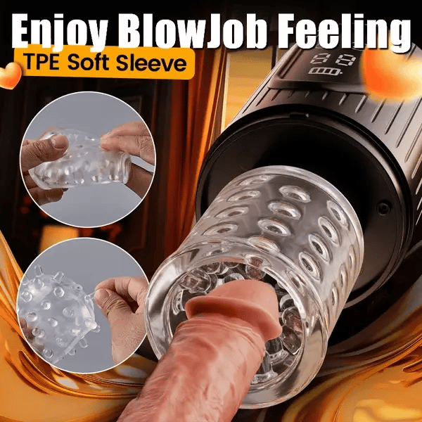 BlissRoom - 4 Suction 5 Thrusting Rotating 3 in 1 Oral Sex Stroker