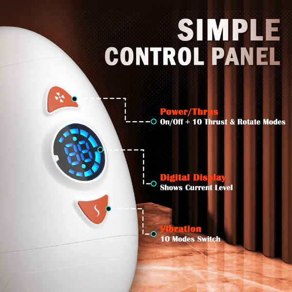 BlissRoom - Electric Male Masturbator with Rotating Piston, Glans Vibration & Testicle Massage