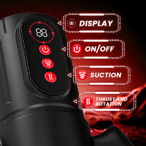 BlissRoom - Terminator 9 Telescopic Rotating Sucking with Handle Male Stroker