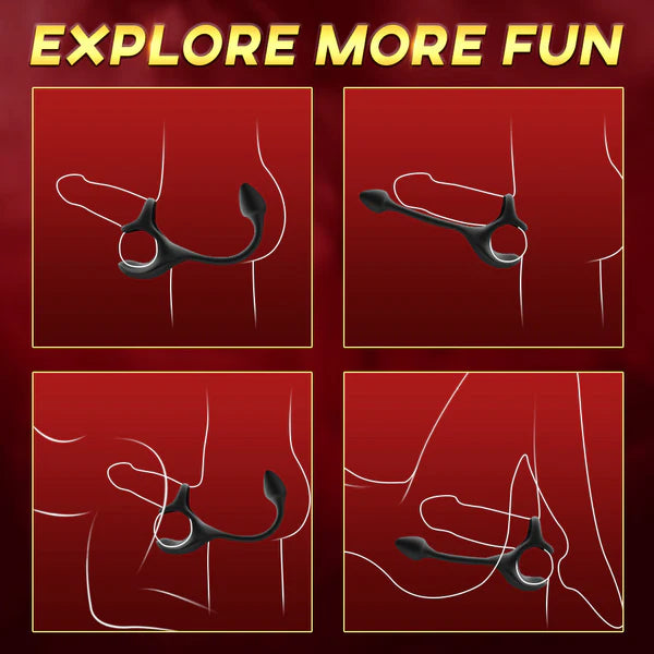 BlissRoom - Vibrating Anal Plug with Penis Rings