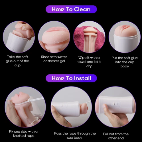 Automatic Male Masturbator Cup Dual Channel Hand Free Sucking Masturbation Cup Sex Machine Oral Vaginal Adult Toys for Men