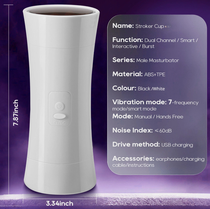 Automatic Male Masturbator Cup Dual Channel Hand Free Sucking Masturbation Cup Sex Machine Oral Vaginal Adult Toys for Men