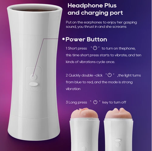 Automatic Male Masturbator Cup Dual Channel Hand Free Sucking Masturbation Cup Sex Machine Oral Vaginal Adult Toys for Men