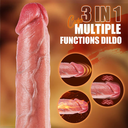 BlissRoom - Heating 8 Powerful Thrusting 10 Vibrating Suction Cup Dildo