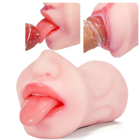 BlissRoom - 5.9-Inch Realistic Mouth with 3D Teeth and Tongue Pocket Pussy