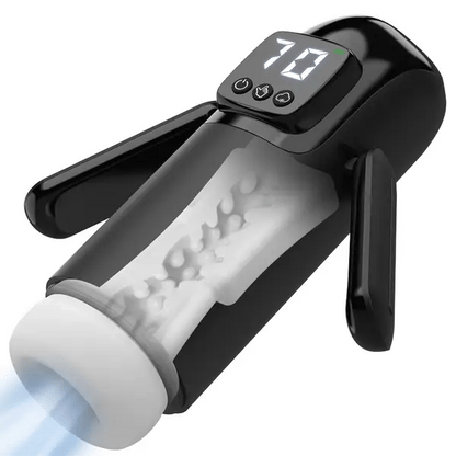 BlissRoom - 7 Suctions 7 Vibrations Dual Handles Large Granule Channel Texture Male Masturbator