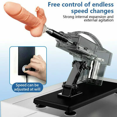 BlissRoom - Automatic Heating Swinging Vibrating Sex Machine with Dildo 14.6 Inch