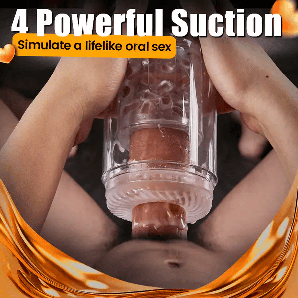 BlissRoom - 4 Suction 5 Thrusting Rotating 3 in 1 Oral Sex Stroker
