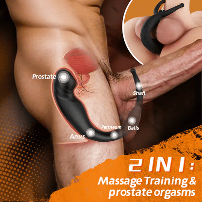 BlissRoom - Bead Massage Multifunctional 9 Vibrating Prostate Anal Plug Solo Male Prostate Massager