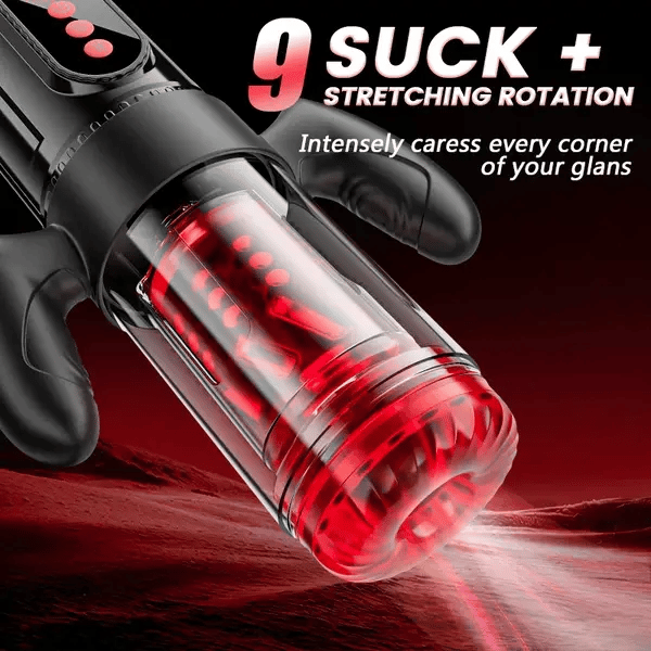 BlissRoom - Terminator 9 Telescopic Rotating Sucking with Handle Male Stroker