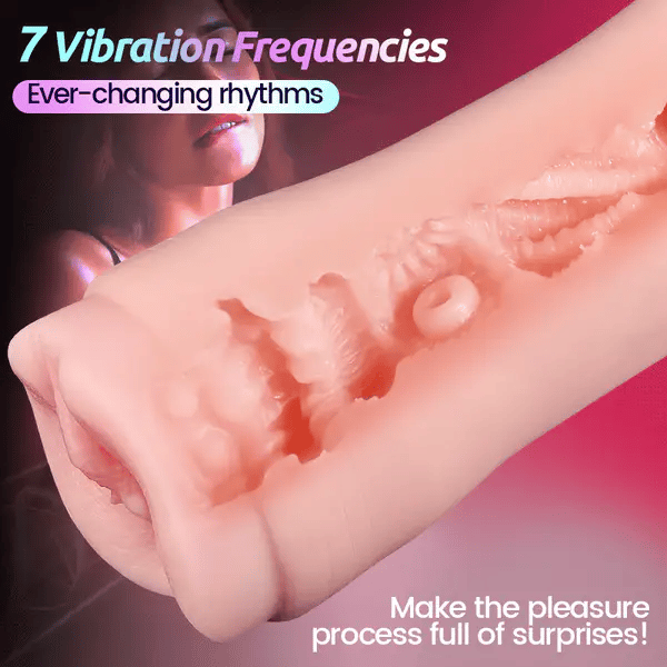 BlissRoom - 10 Vibrations 7 Frequencies 3 Intensities Simulated Masturbator Male Sex Toy