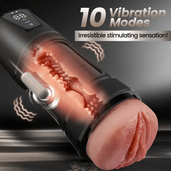 BlissRoom - 10 Vibrations, 5 Suctions, Ultra-Realistic Vagina, Simulated Masturbator