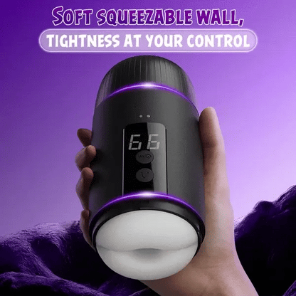 BlissRoom - 8 Slap Tongue-Lick Male Masturbation with 2 Motors Vibration Massage Stroker