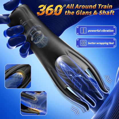 BlissRoom - Male Sex Toys for Men Penis Vibrator - Male Masturbator Adult Toys with 10 Powerful Vibrating Modes 360° Wrapping for Penis Clit Nipple Stimulation