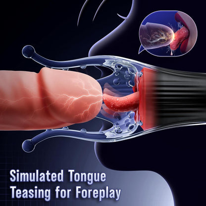 BlissRoom - Male Sex Toy Penis Vibrator - Male Masturbator Sex Toys for Men Stroker with 10 Licking & Vibrating for Glans Nipple 360° Wrapped Stimulation, Tentacle Vibrator Adult Toy Erotic Massage Kits