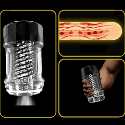 BlissRoom - Galaku Manual Spiral Suction Male Stroker with Textured Sleeve