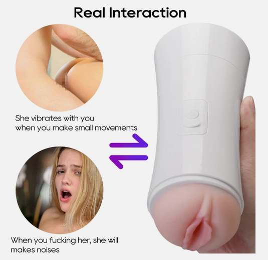 Automatic Male Masturbator Cup Dual Channel Hand Free Sucking Masturbation Cup Sex Machine Oral Vaginal Adult Toys for Men