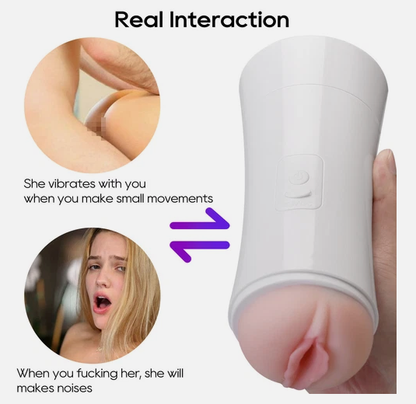 Automatic Male Masturbator Cup Dual Channel Hand Free Sucking Masturbation Cup Sex Machine Oral Vaginal Adult Toys for Men