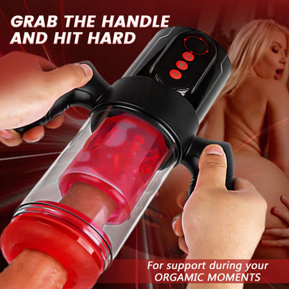 BlissRoom - Terminator 9 Telescopic Rotating Sucking with Handle Male Stroker