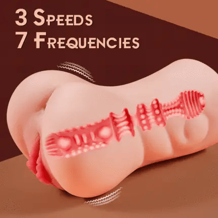 BlissRoom - Vibrating Pocket Pussy Male Masturbator with Textured Vagina