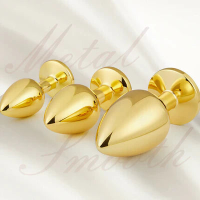 BlissRoom 3 Pieces Gold Butt Plug