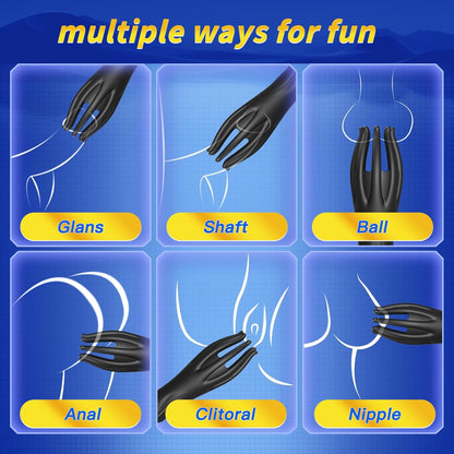 BlissRoom - Male Sex Toys for Men Penis Vibrator - Male Masturbator Adult Toys with 10 Powerful Vibrating Modes 360° Wrapping for Penis Clit Nipple Stimulation