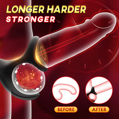 BlissRoom - Vibrating Anal Plug with Penis Rings