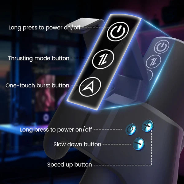 BlissRoom - Thrust 10-Mode Stroker – Interactive Gamepad Design with Adjustable Phone Stand