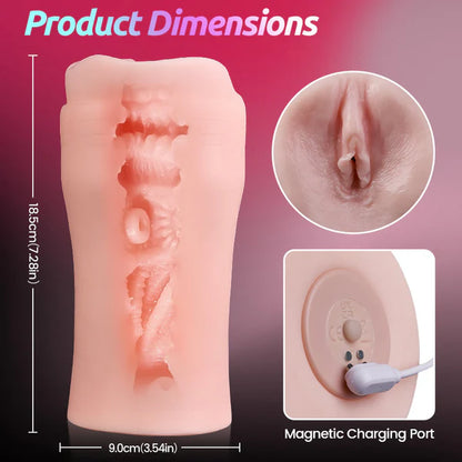 BlissRoom - 10 Vibrations 7 Frequencies 3 Intensities Simulated Masturbator Male Sex Toy