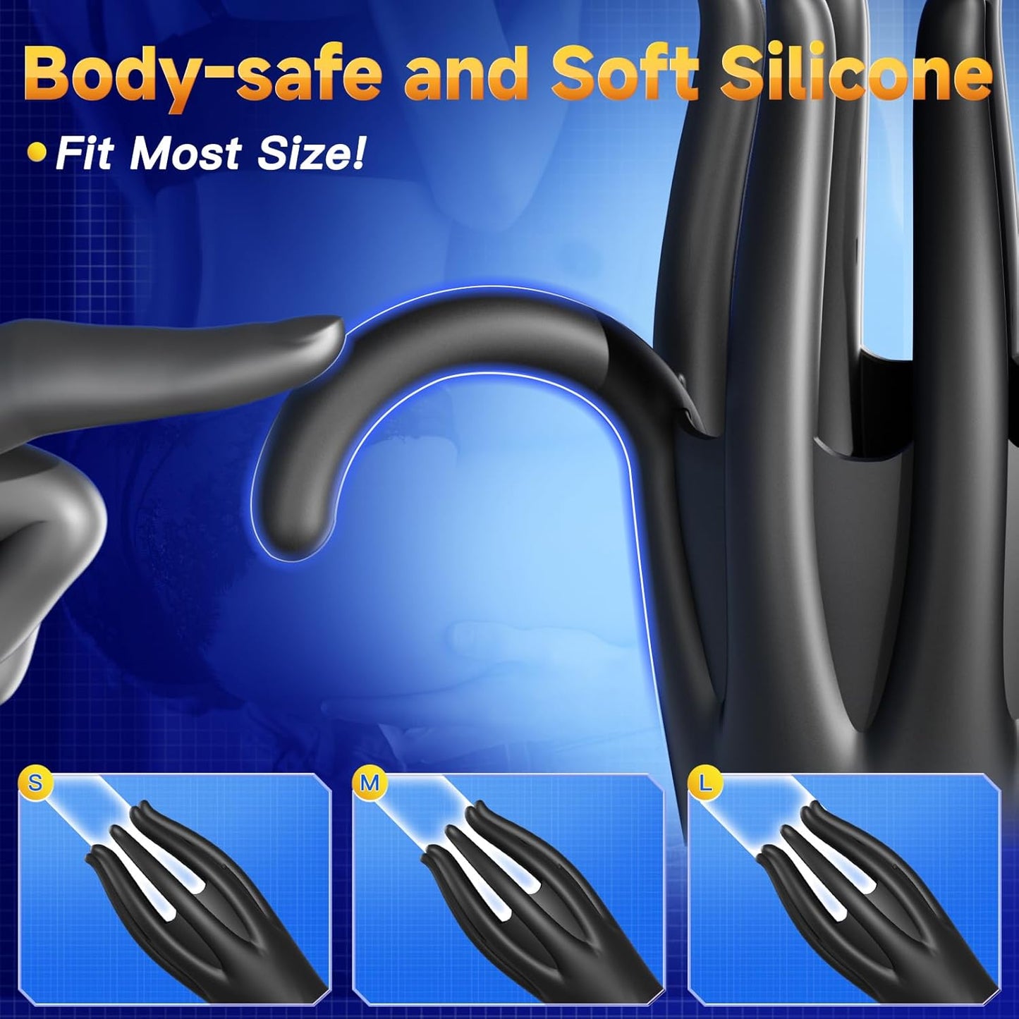 BlissRoom - Male Sex Toys for Men Penis Vibrator - Male Masturbator Adult Toys with 10 Powerful Vibrating Modes 360° Wrapping for Penis Clit Nipple Stimulation