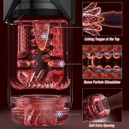 BlissRoom - Sex Toys for Men Penis Pump - Full Waterproof Male Masturbator Stroker with 7 Sucking Thrusting Rotating & 7 Licking Adult Toys, Pocket Pussy Mens Sex Toy Blowjob Sex Machine