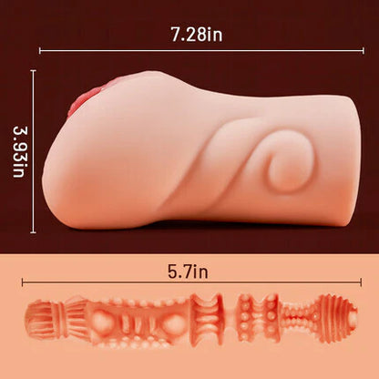 BlissRoom - Vibrating Pocket Pussy Male Masturbator with Textured Vagina