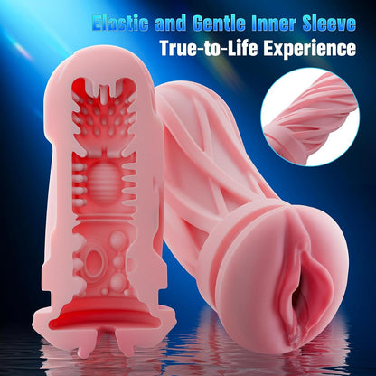 BlissRoom - Male Masturbator Sex Toys for Men - Thrusting Male Stroker with 360° Heating, 5-Speed Smooth Motion Blowjob Adult Men's Sex Toy, Silent Brushless Motor, Pocket Pussy Sleeve Erotic Massage Kits