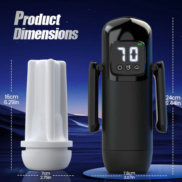 BlissRoom - 7 Suctions 7 Vibrations Dual Handles Large Granule Channel Texture Male Masturbator