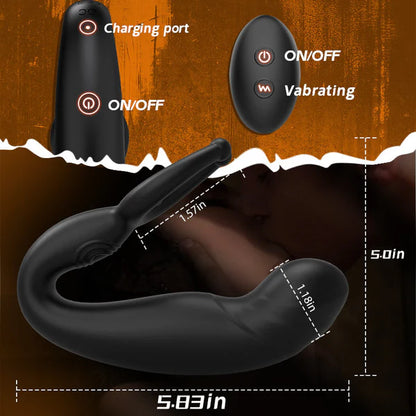 BlissRoom - Bead Massage Multifunctional 9 Vibrating Prostate Anal Plug Solo Male Prostate Massager